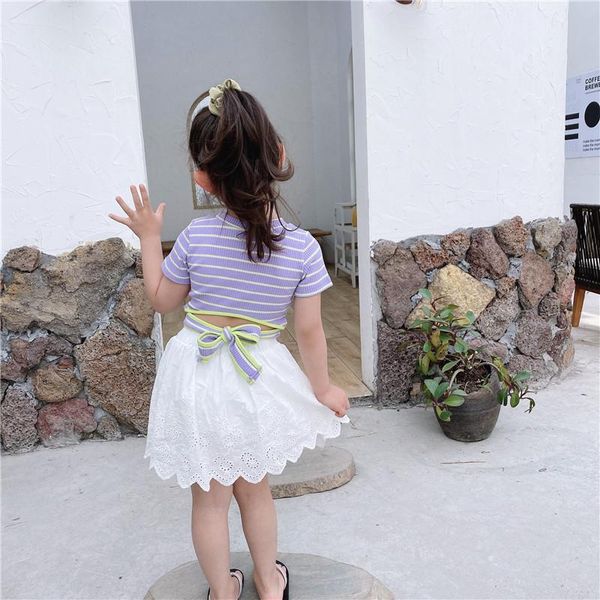 

summer arrival girls fashion princess suit kids skirt sets clothes clothing, White