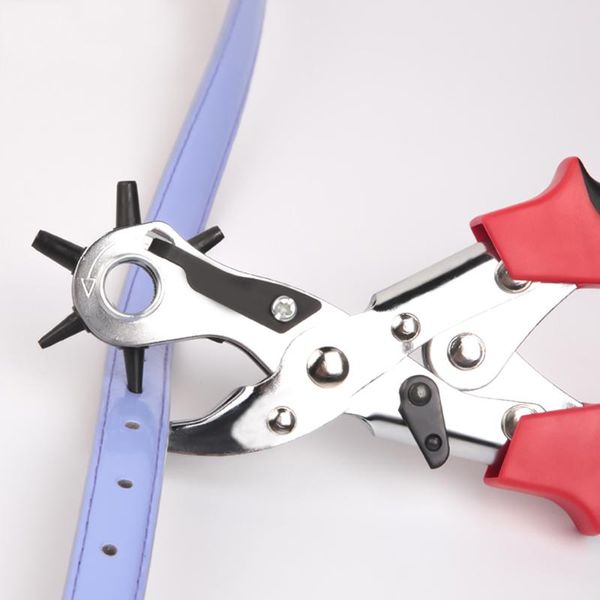 

binders 1pc hand hole punch leather belt sewing puncher revolve tool plier eyelet machine bag setter craft diy