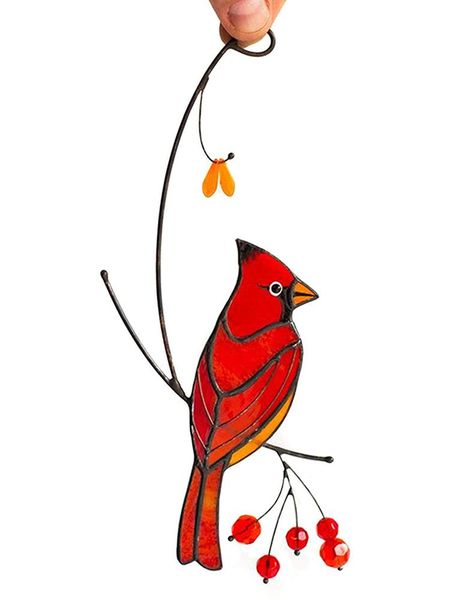 Oggetti decorativi Figurine Redbird Ornamento da appendere Decorazioni da giardino Uccelli Artigianato Decorazioni per la casa Decorazione per porte e finestre Un simbolo di purezza