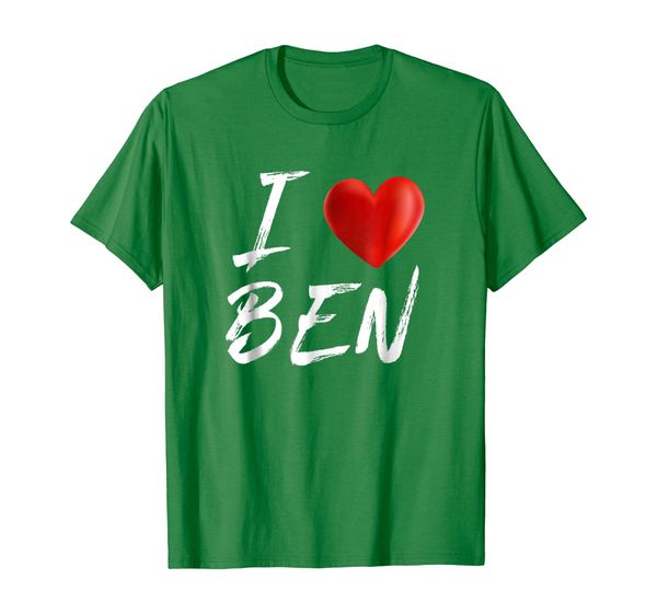 

i love heart ben family name t shirt, White;black