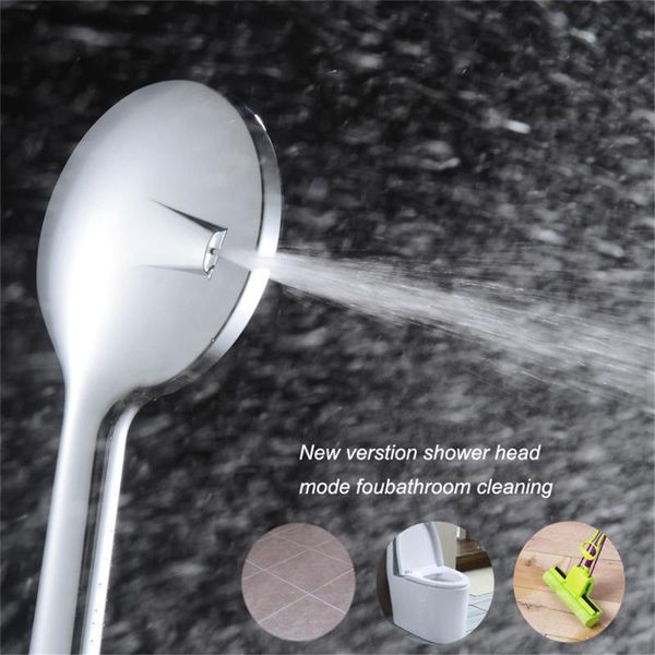 

bathroom shower sets handheld head 6-settings high pressure abs chrome with hose,shower arm mount,tef-lon tape,washers