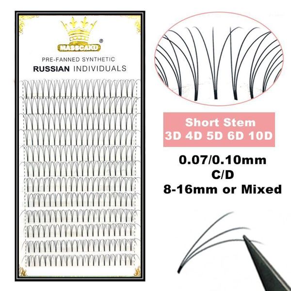 

lashes premade volume wide fans 3d/4d/5d/6d/10d short stem russian professional eyelash extensions faux mink1