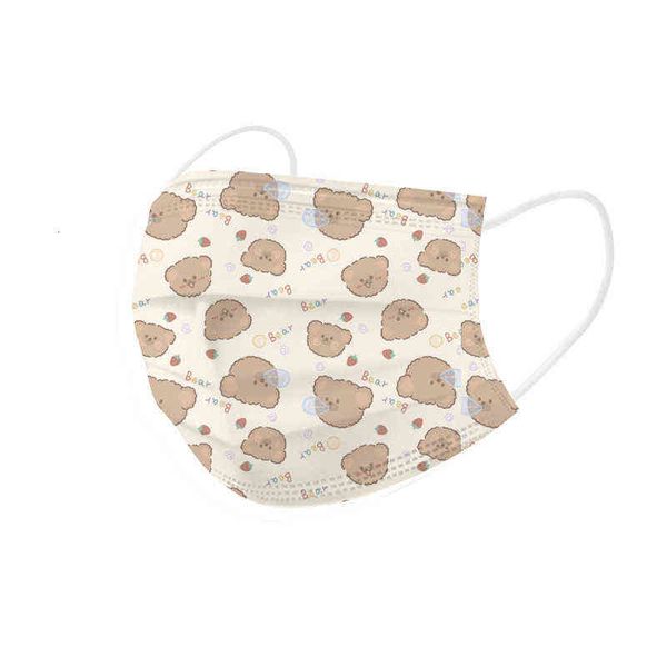 

party mask disposable printing three-layer melt blown fashion face mask