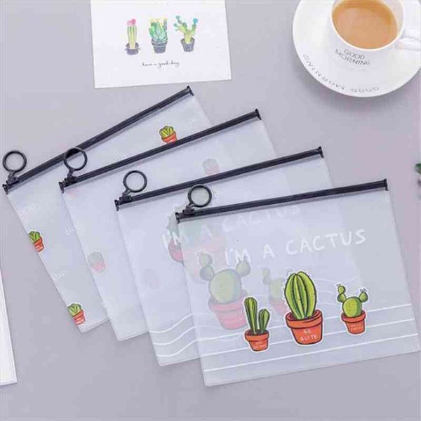 

women girls pvc cosmetic bag transparent cactus waterproof organizer pouch travel toiletry wash make up