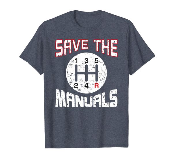 

save the manuals tshirt funny three pedals car guys t-shirt, White;black