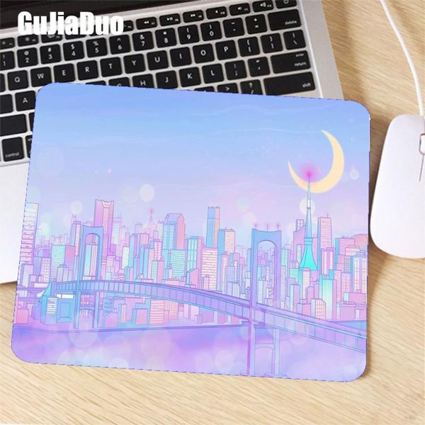

mouse pads & wrist rests gujiaduo landscape pink pad lappc gamer small deskkeyboard kawaii gaming accessories desk mat