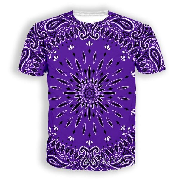 

men's t-shirts bandana pattern 3d print causal clothing fashion men women hip hopt-shirt plus size s-7xl harajuku graphic t shirts, White;black