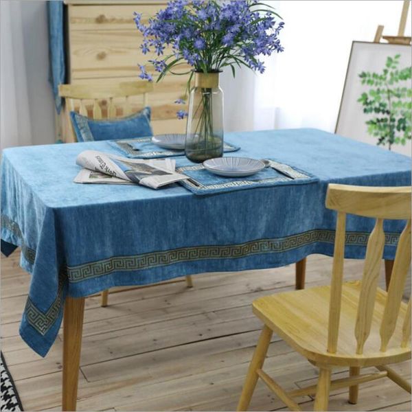 

table cloth withme tablecloths blue green flannel classic geometry decoration tablecloth rectangular household textil covers dustproof