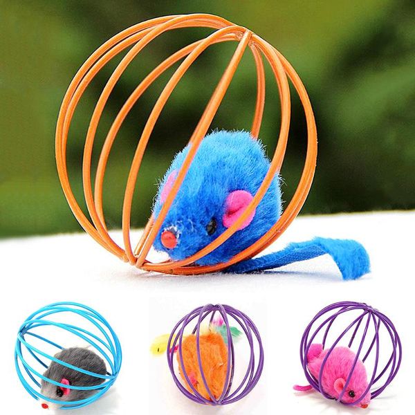 

cat toys funny pet lovely kitten gift interactive play with fake mouse ball