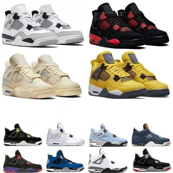 

jumpman university blue boots 4s mens basketball shoes white oreo metallic purple black cat bred shimmer cactus jack men sneakers dhpr2