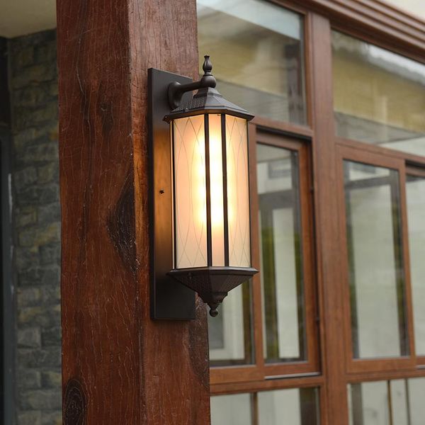 

wall lamp rustic outdoor waterproof light iron garden courtyard lighting balcony retro sconce porch terrace