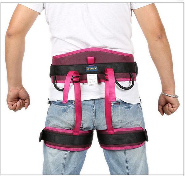 

professional outdoor climbing rock caving rescue safety belt waist support bust harness rappelling camping tools, Black;gray
