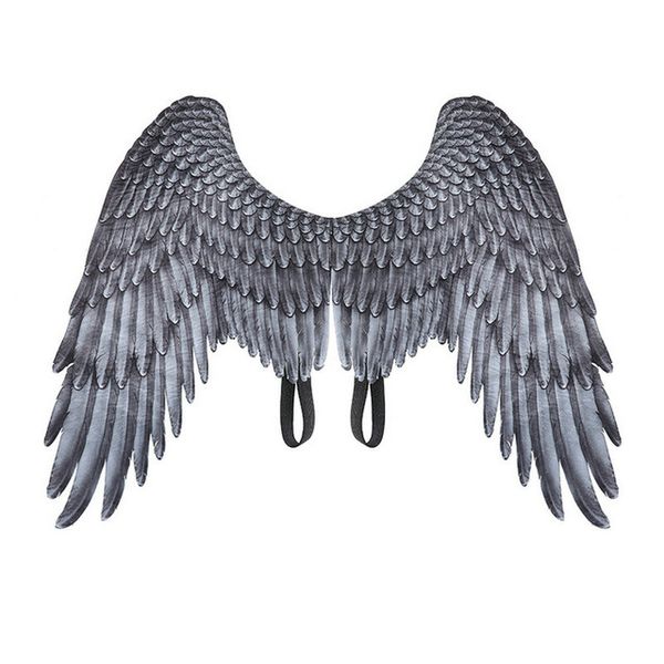 

theme costume christmas eve carnival night props accessories black and white wings feathers angel wings stage performance props accessories, Black;red