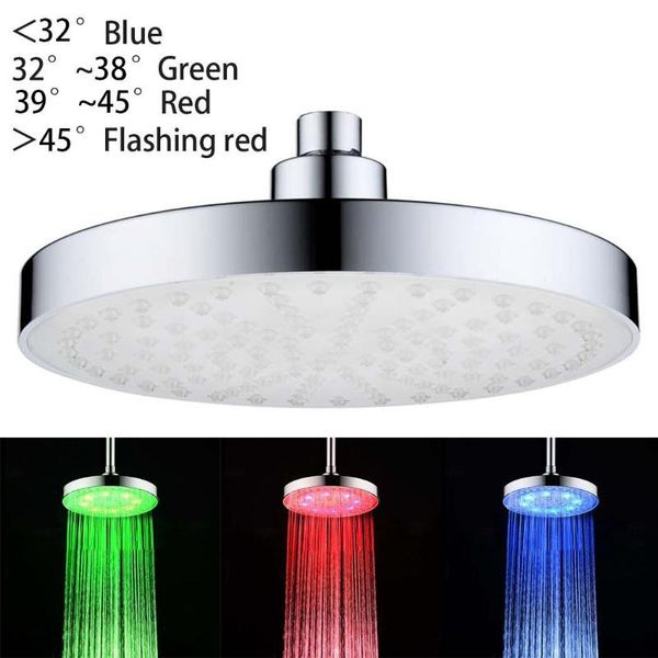 

bathroom shower heads spray color round water head colorful led 0 sigle multi-function 35kg control adjustable temperature