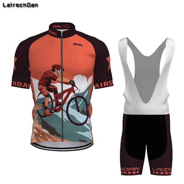 

racing sets lairschdan pro team cycling jersey set 2021 bicycling clothes men bib shorts kit gel ropa bicicleta suit, Black;blue