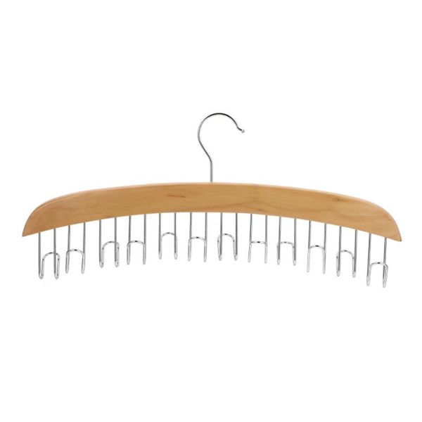 

1pc multi-functional belt hanger wooden tie holder organizer closet storage hangers & racks