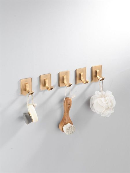

robe hooks liuyue single gold aluminum alloy adhesive bathroom towel family hats bag key wall of nail