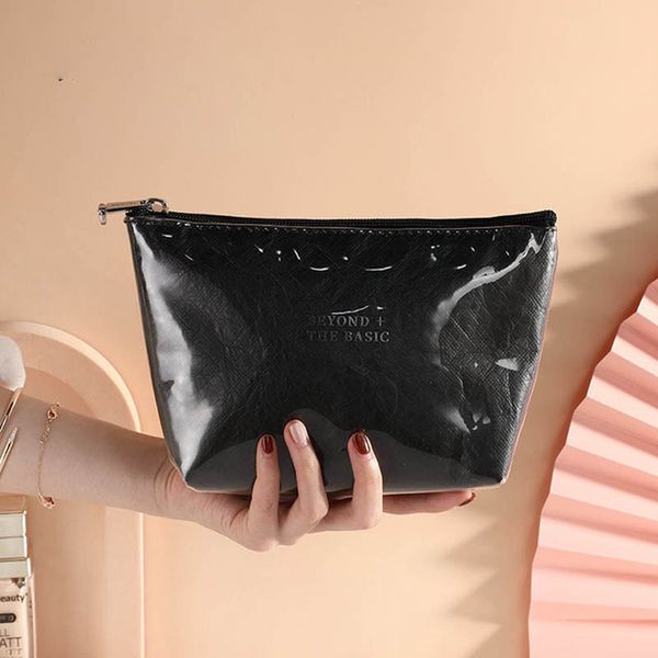 

50pcs cosmetic bags women tpu dupont paper brief solid large capacity storage bag mix color