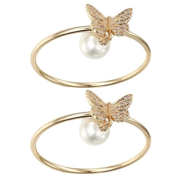 

2pcs delicate napkin buckles chic rings holders dining table decor