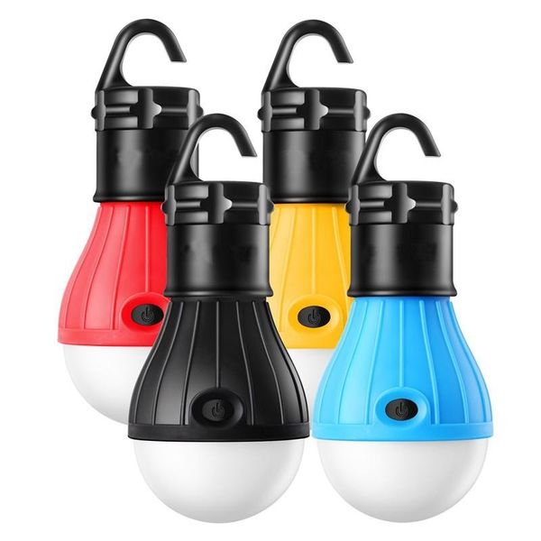 

mini portable lantern tent light led bulb emergency lamp outdoor waterproof hanging hook for camping 4 color torches
