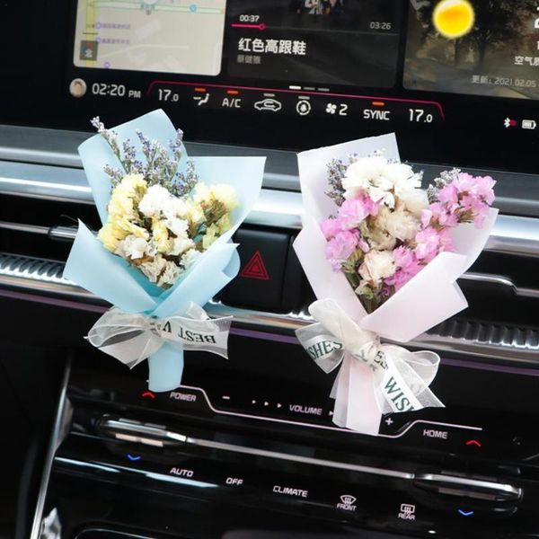 

car air freshener creative dried flower gypsophila auto conditioning outlet fragrance clip decoration ornament