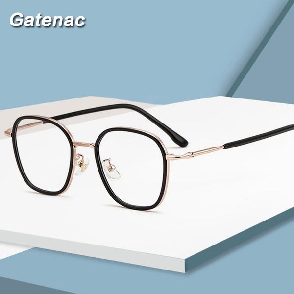 

fashion sunglasses frames 2021 retro titanium glasses frame men large business eyeglasses women square myopia optical prescription eyewear, Black