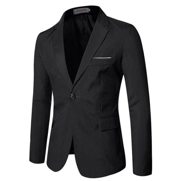 

men's suits & blazers one button smart business formal 2021 fashion male wedding party blazer autumn and winter man's coat online, White;black