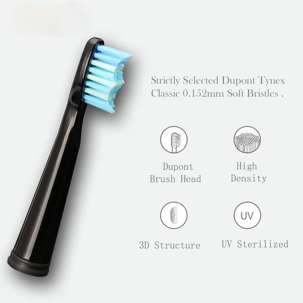 

original cosoul electric toothbrush heads black white tooth brush replacement heads deeply clean whiten oral healthy care