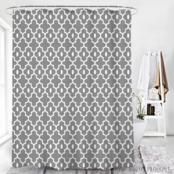 

shower curtains thickened diamond grid waterproof multicolor antimold polyester fabric bathroom curtain home decoration