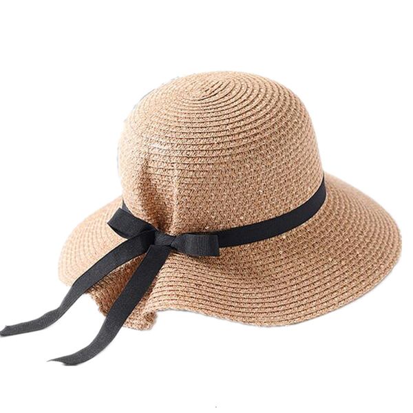 

wide brim hats fashion beautiful cap bow straw hat summer women beach girl hats sun for kentucky derby j26b, Blue;gray