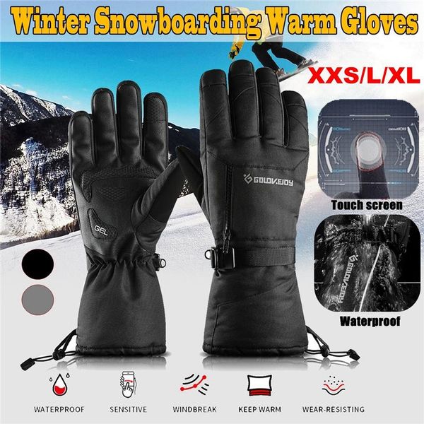 

ski gloves 1pair winter waterproof touch screen windproof outdoor cycling skiing thermal snow