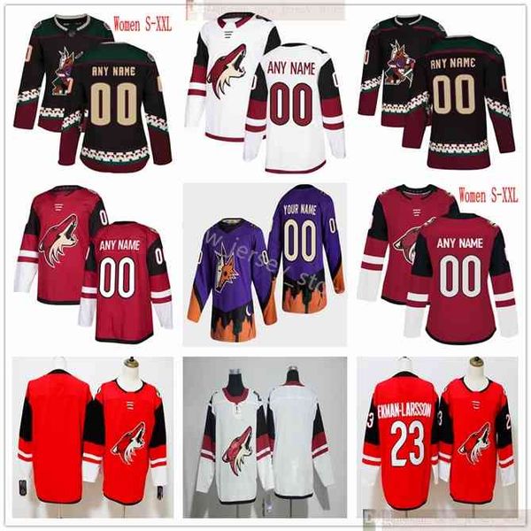 

96 Custom 2021 Man Women Youth Kids Hockey Arizona Coyotes Taylor Hall Christian Dvorak Max Domi Alex Goligoski Fischer Barrett Hayton Conor, Mens size s-xxxl