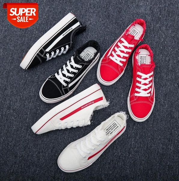 

canvas shoes male korean version all-match white student breathable casual #943u