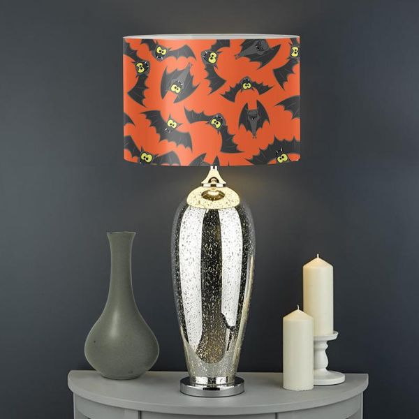 

lamp covers & shades halloween bat pattern home decoration table cover bedroom shade dust proof lampshade washable screen abat jour