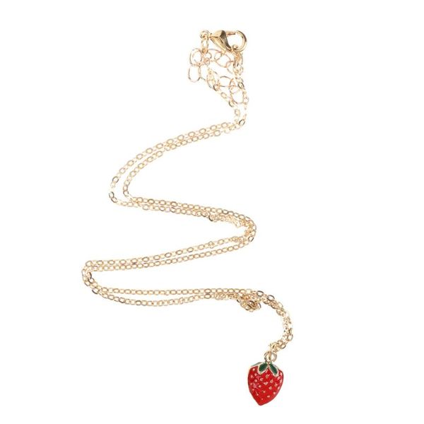 

pendant necklaces 1pc lovely strawberry necklace creative girl jewelry for, Silver