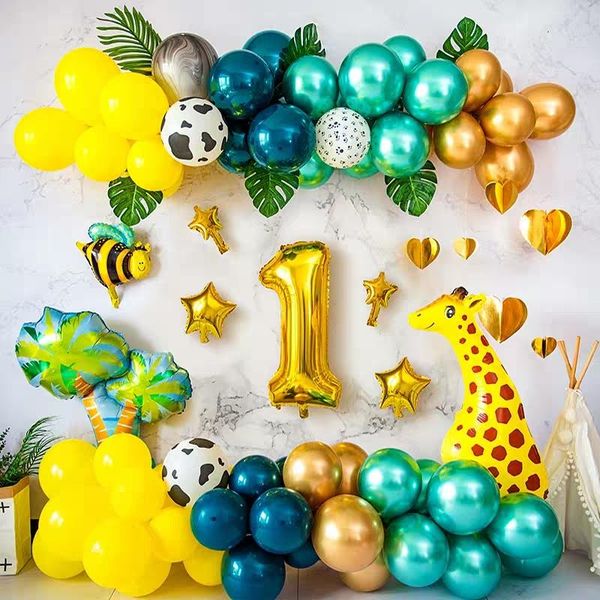 

latex animal balloons birthday jungle party safari theme balloon decoration kid toys
