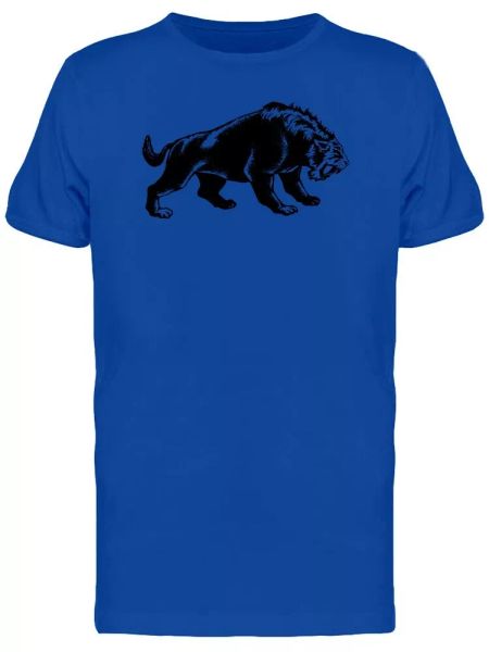 

saber-tooth tiger sketch tee men's -image by shutterstock, White;black