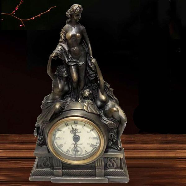 

desk & table clocks classical european-style pure copper western beauty mechanical clock ornaments home decoration craft gifts