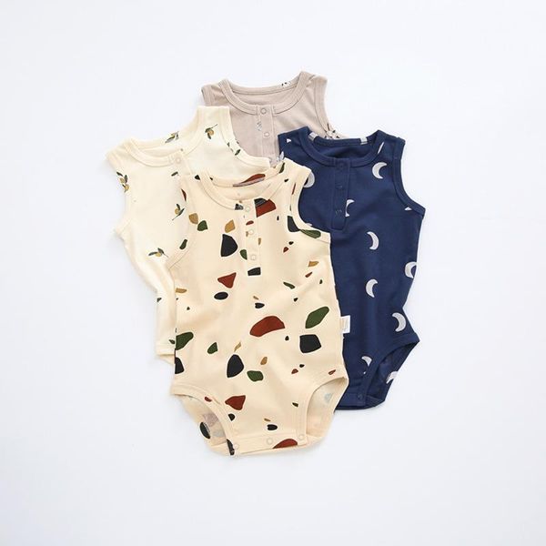 

rompers baby clothes 2021 summer born infant jumpsuit boy set onesie girl children's clothing, Blue