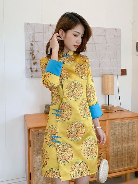 

ethnic clothing chinese year cheongsam party dress stage clothes costume, Red