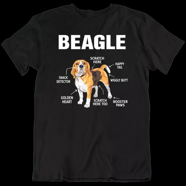 

beagle dog tees summer anatomy vintage funny pet dog lovers t-shirts new, White;black