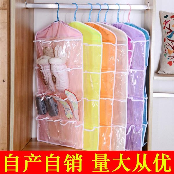 

storage boxes & bins snailhouse 16 grid foldable wardrobe wall door back hanging bag underwear sock tie shoe organizer sundries pouch