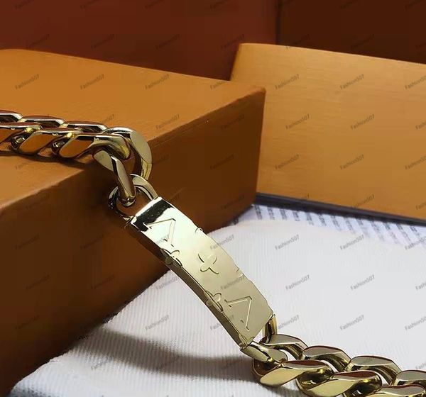 

black cuban link chain mens designer jewelry bracelets 4 color 21cm stainless steel hip hop women party gifts wholesale chains