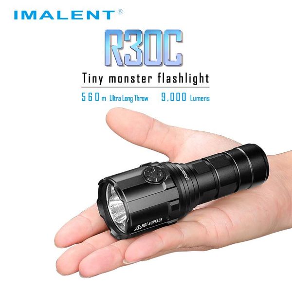 

flashlights torches imalent r30c 6 mode 150-9000lm ipx-8 waterproof cree xhp led lamp rechargeable outdoor camping ultra bright t