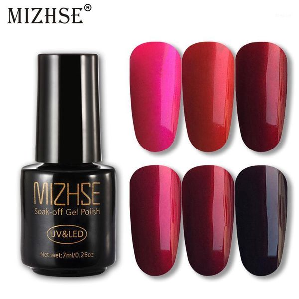 

7ml nail polish varnish metallic mirror effect vernis semi permanent uv art for a manicure sliver base needed1, Red;pink