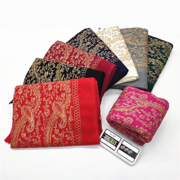 

scarves 2021 women scarf winter thick embroidery shawls lady wraps cashmere pashimina female echarpe stole bandana, Blue;gray