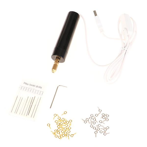 

professional hand tool sets portable mini handheld electric drill usb powered rotary set 3 twist bits metal wood jewelry screwdriver