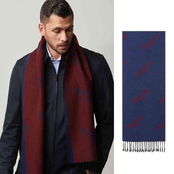 

scarf nodika scarf men's autumn and winter new warm bib with wool, Blue;gray
