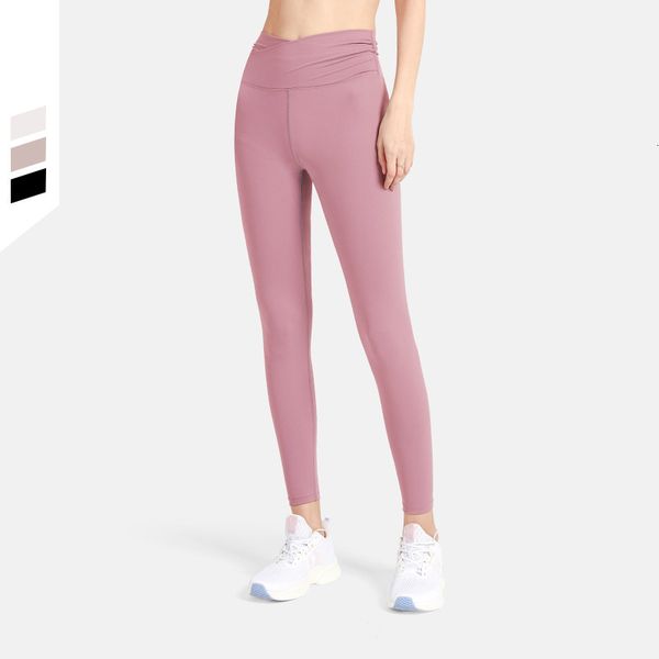 

tracksuits luxury yoga wearnaked feeling lulu yoga pant's high waist fitns running lifting elastic peach hip tight pants quick drying, Gray