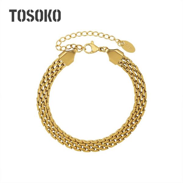 

link, chain tosoko stainless steel jewelry watch simple bracelet female bse250, Black